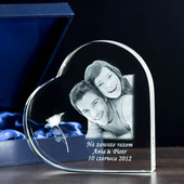 Prezent ze zdjęciem 3D w dużym sercu na Ślub zamiast kwiatów Pamiątka