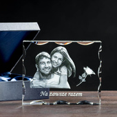 Ozdobny fotokryształ - Personalizowany zdjęciem oraz dedykacją!