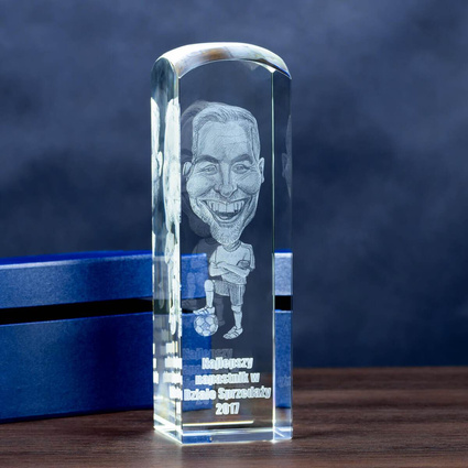 Wyróżnienie z humorem dla pracownika roku - karykatura 3D. Wręczane na Gali