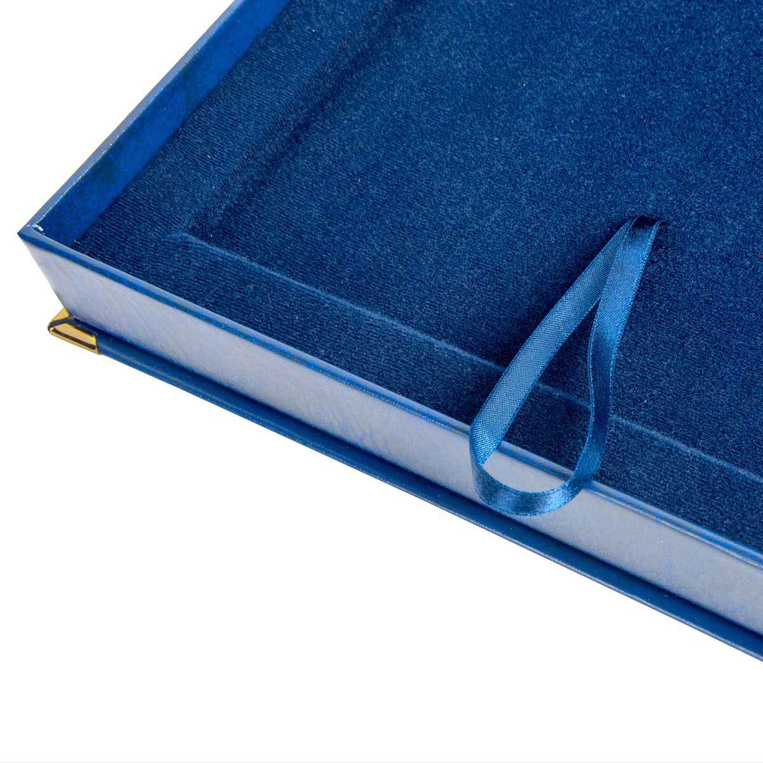 Etui SAMETI do podkładu 8x10 Granatowe Pion