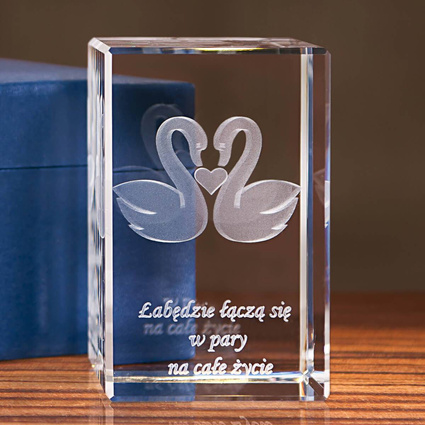 Zakochane łabędzie - Podarunek na walentynki z Twoją dedykacją