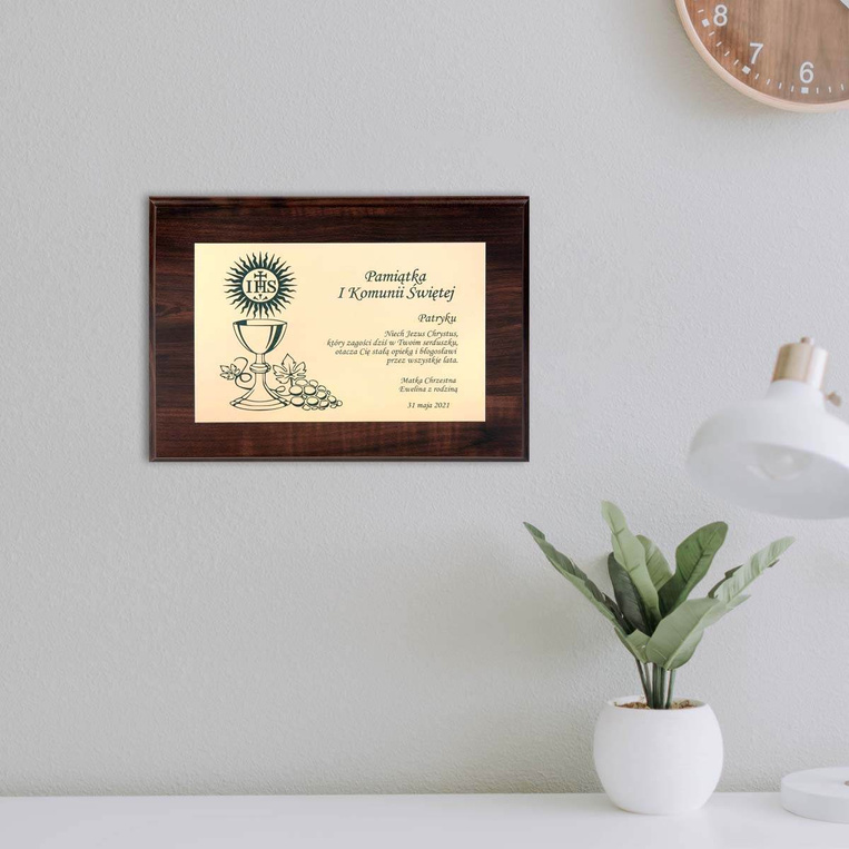 DYPLOM - Elegancka Pamiątka I Komunii Świętej do powieszenia na ścianę