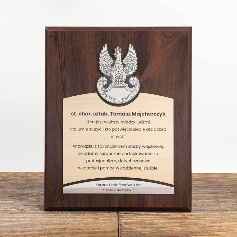 Ryngraf z personalizacją dla żołnierza i służb - pamiątka ORZEŁEK