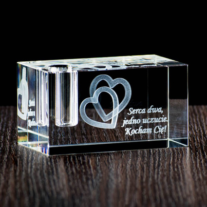 Prezent walentynkowy - personalizowana podstawka na długopis