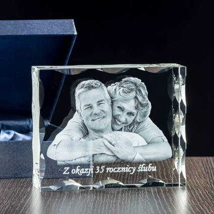 Statuetka na prezent z okazji rocznicy ślubu. Twoje zdjęcie. Etui prezentowe