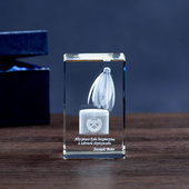 Prezent DLA GÓRNIKA w krysztale CZAPKA 3D statuetka na Barbórkę