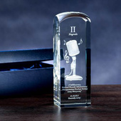 Statuetka dla muzyka - mikrofon 3D, średnia statuetka 190x65x65 mm