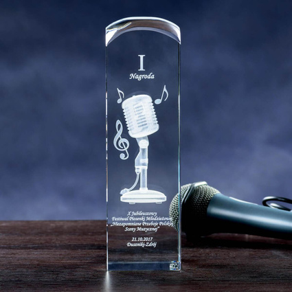 Gratulacje, podziękowania dla radiowca - statuetka duża