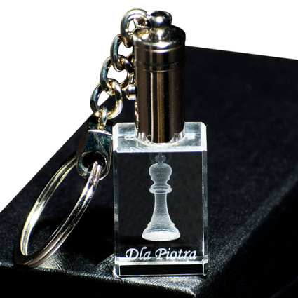 Brelok na prezent - personalizowany z grawerem figury szachowej