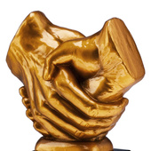 Figurka odlewana - uścisk dłoni