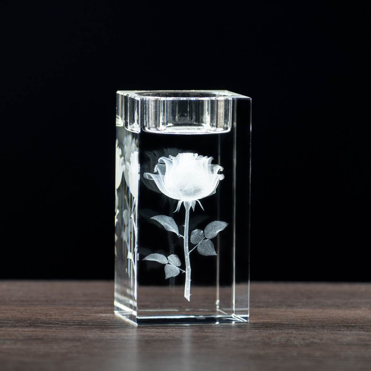 Personalizowany świecznik z róż 3D na urodziny, imieniny.