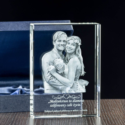 Ślubne podziękowania dla rodziców 3D, komplet 2 szt. z dedykacją