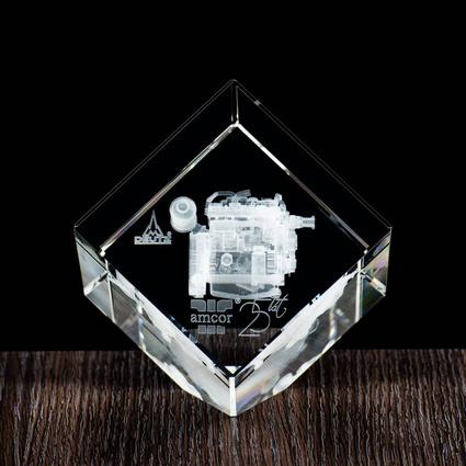 Silnik 3D - statuetka na jubileusz firmy. Grawer Twojego modelu 3D