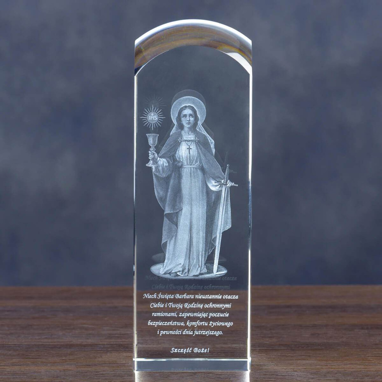 Święta Barbara - statuetka dla górnika z grawerem patronki