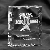 Statuetka grawerowana 3D - pomysł na Jubileusz firmy i Dożynki