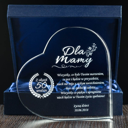 Serduszko na imieniny lub 50 urodziny DLA MAMY