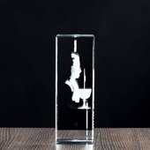 Duży kryształ z trójwymiarowym zdjęciem dziecka - Pamiątka I Komunii Św.