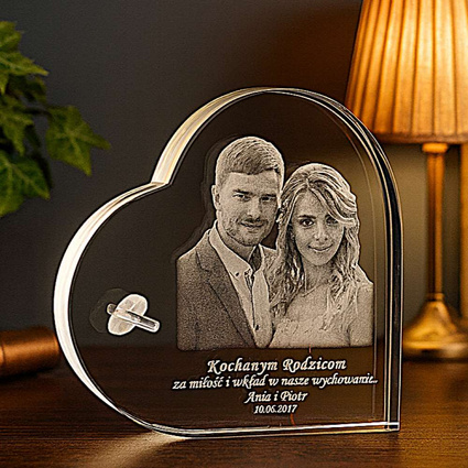 Pomysł na ślubne podziękowania dla Rodziców, FOTOPREZENT w kształcie serca