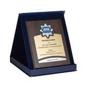 Dyplom z grawerem dla policjanta 203x254 mm - PODZIĘKOWANIA EMERYTURA