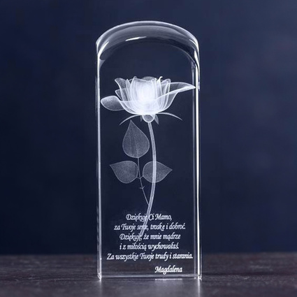 Prezent na dzień kobiet ~ Róża 3D ~ Duża kolumna