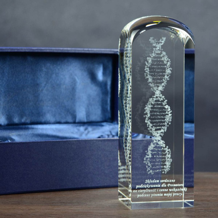 Kwas DNA na prezent DLA NAUCZYCIELA - statuetka 3D