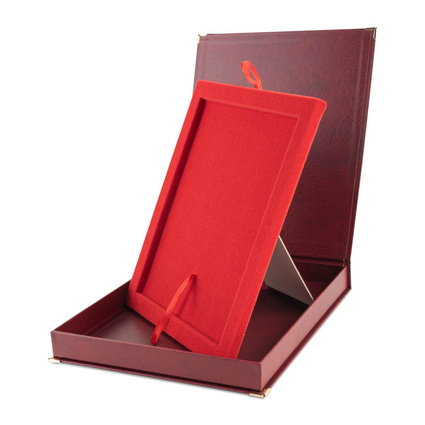 Etui SAMETI do podkładu 8x10 Bordowe Pion