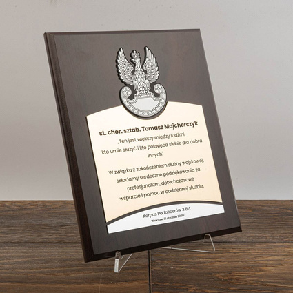 Ryngraf z personalizacją dla żołnierza i służb - pamiątka ORZEŁEK