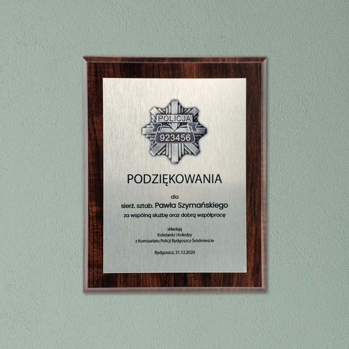 Dyplom dla policjanta